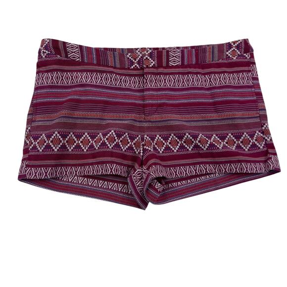 Merona Aztec Southwestern Textile Flat Front Shorts Women's Size 16 - Picture 1 of 4